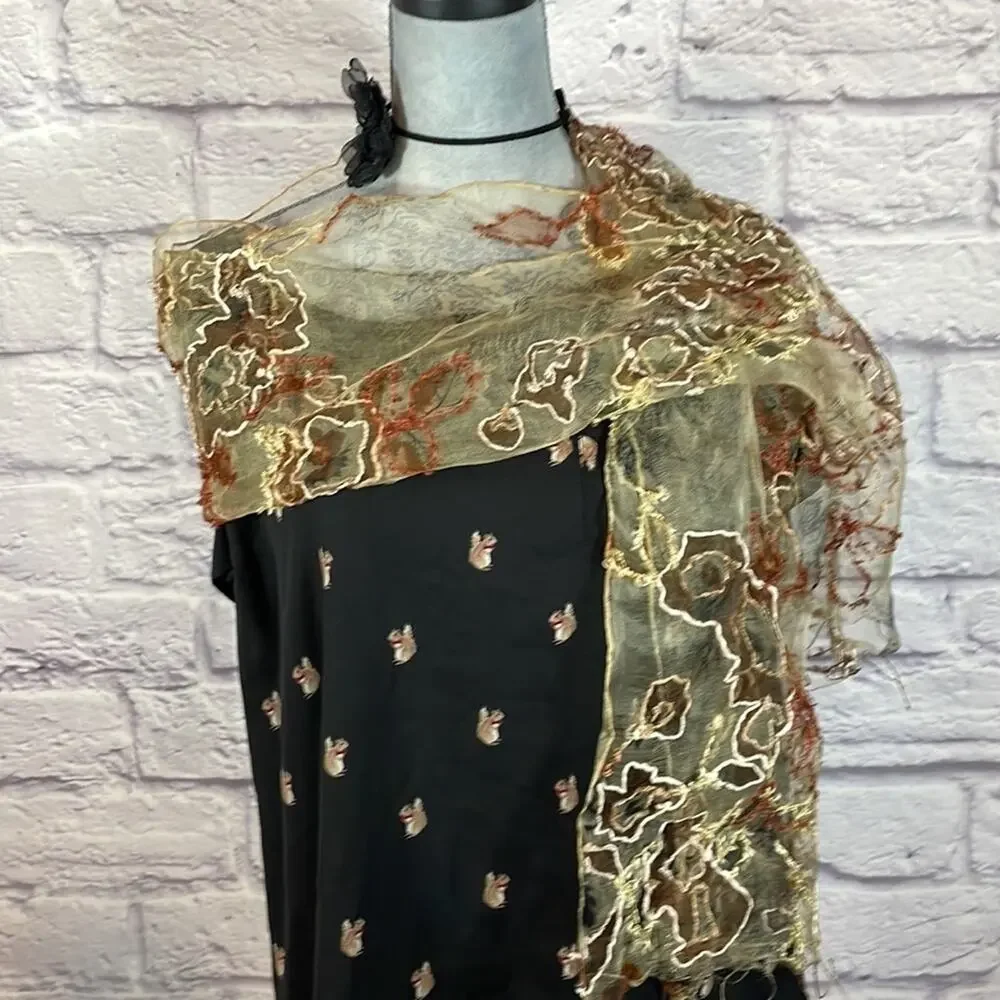 spirit of the red horse silk scarf